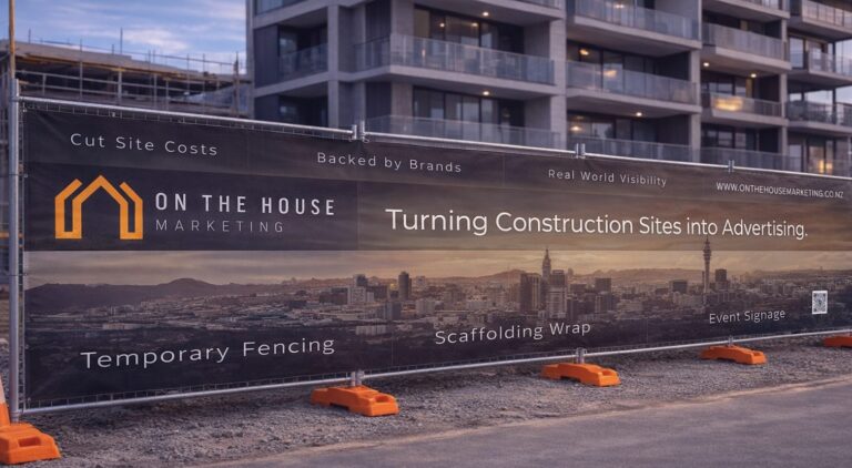 Branded temporary fencing mesh panel: turning construction sites into advertising